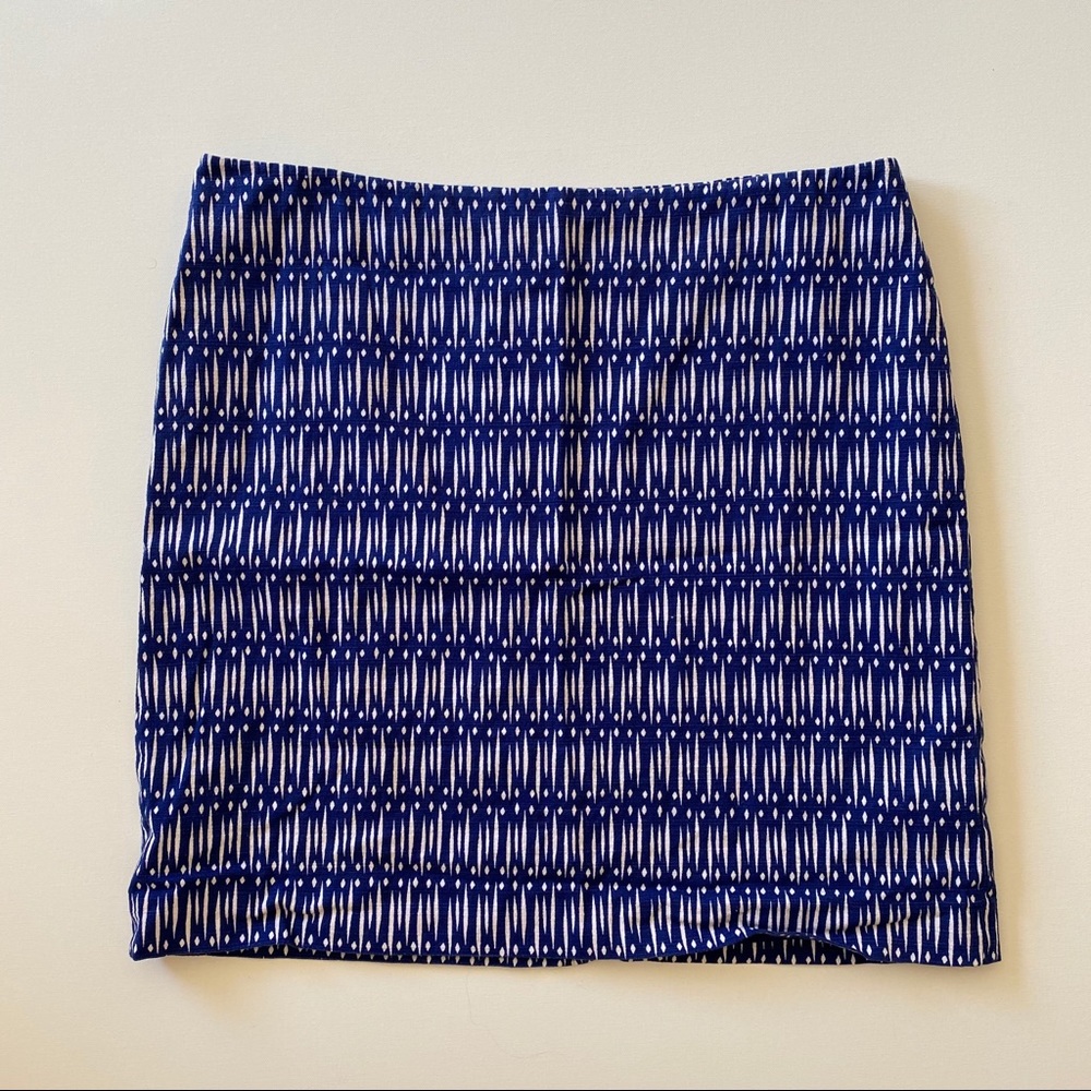 Ann Taylor Blue Print Pencil Skirt Size 14